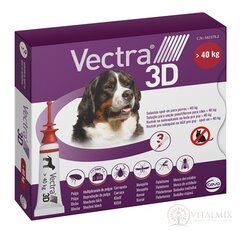 VECTRA 3D spot-on psy XL (&gt;40 kg) roztok na kůži (aplikátor-červený) 3x8 ml